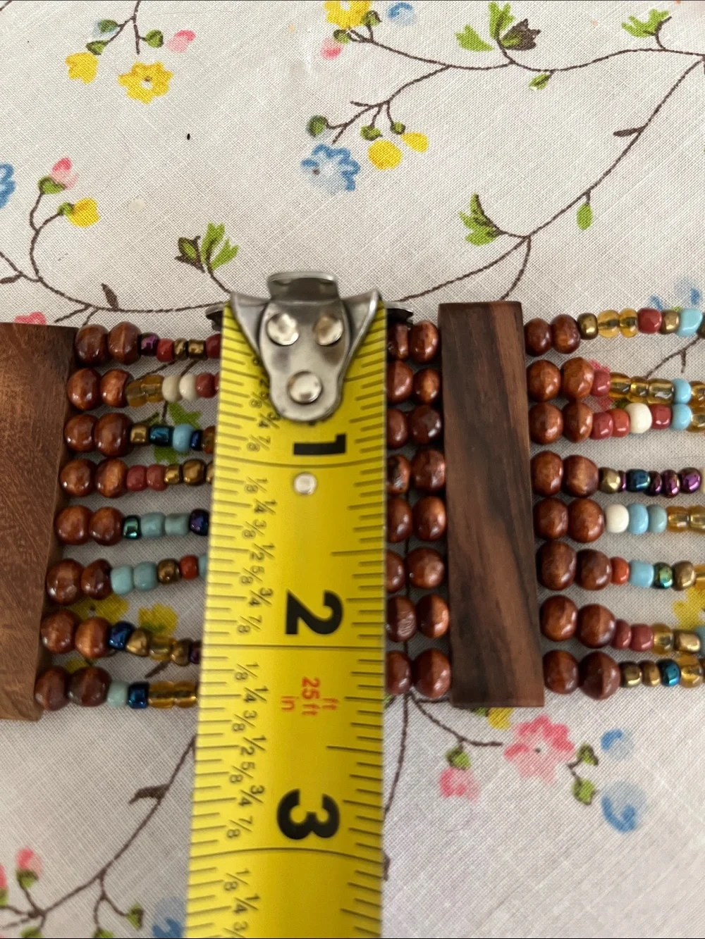 Bohemian Style Wood Bead ed Multi-Color Stretch Belt
